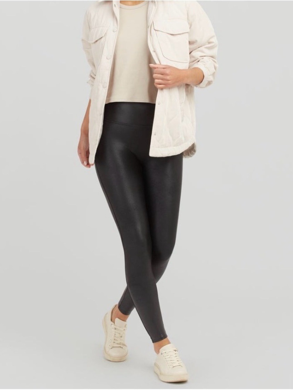 Spanx High-Rise Faux Leather Leggings - Black